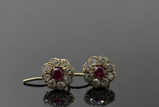 21K Solid Gold Fancy Studs ES252