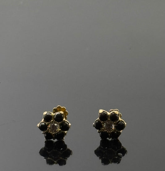 18K Solid Gold Fancy Studs ES259