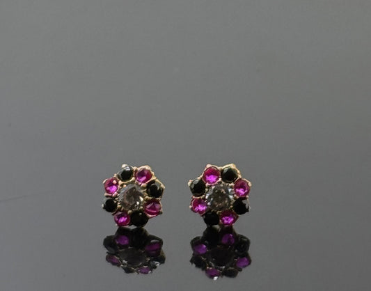 18K Solid Gold Fancy Studs ES260