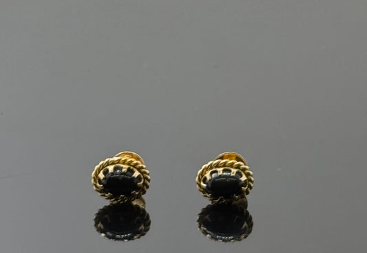 18K Solid Gold Fancy Studs ES261