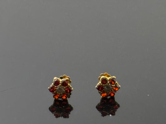 18K Solid Gold Fancy Studs ES262