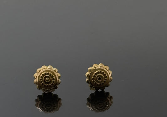 18K Solid Gold Fancy Studs ES265
