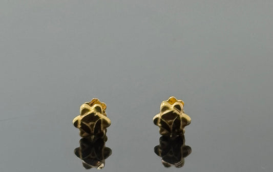 18K Solid Gold Fancy Studs ES266