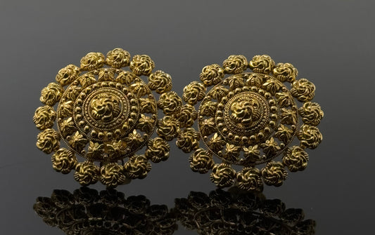 22K Solid Gold Fancy Studs ES272