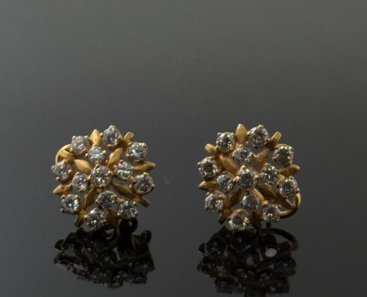 22K Solid Gold Fancy Studs ES291