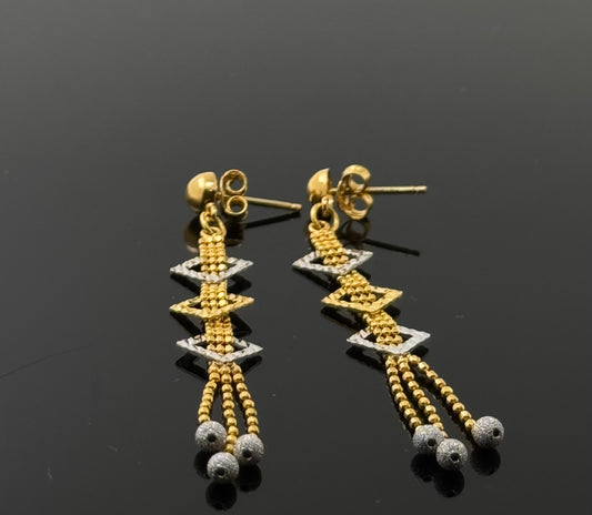 22K Solid Gold Fancy Studs ES301