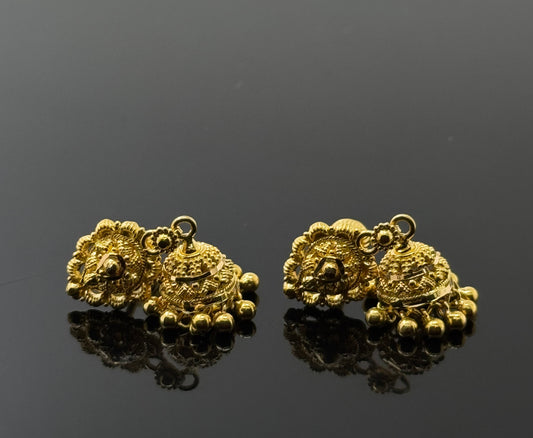 22K Solid Gold Fancy Studs ES316