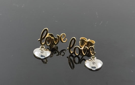 18K Solid Gold Fancy Studs ES32