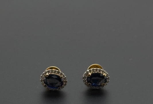 22K Solid Gold Fancy Studs ES332