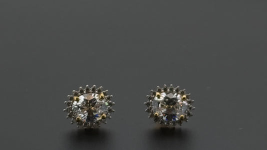22K Solid Gold Fancy Studs ES338