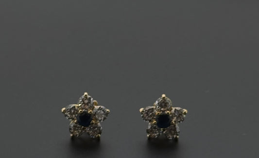 22K Solid Gold Fancy Studs ES339