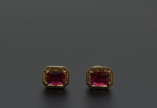22K Solid Gold Fancy Studs ES340
