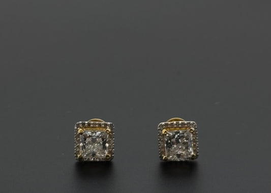 22K Solid Gold Fancy Studs ES341