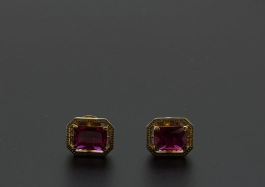 22K Solid Gold Fancy Studs ES344