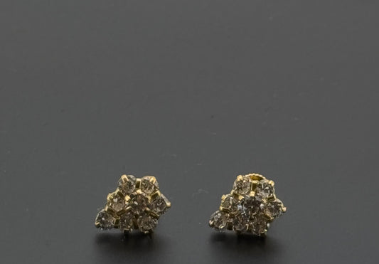 22K Solid Gold Fancy Studs ES349