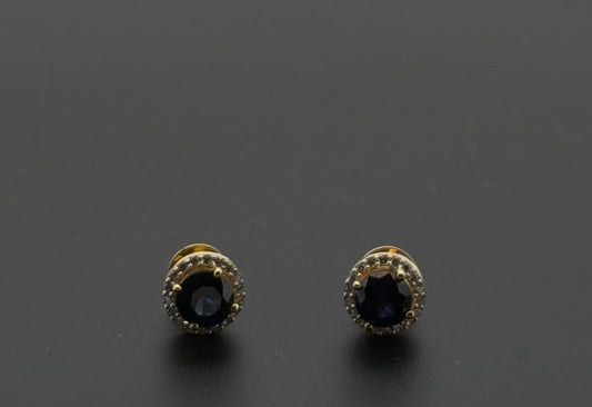 22K Solid Gold Fancy Studs ES359