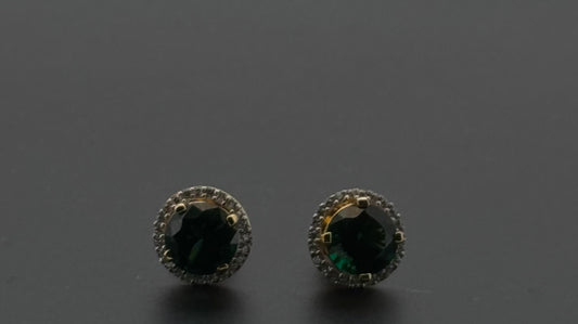 22K Solid Gold Fancy Studs ES360