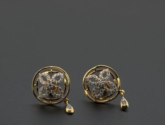 22K Solid Gold Fancy Studs ES375