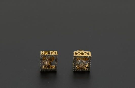 22K Solid Gold Fancy Studs ES377
