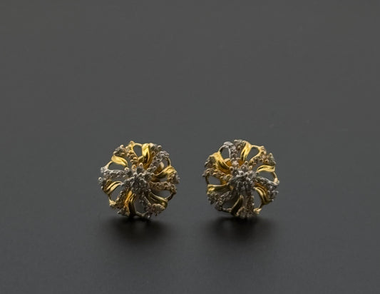 22K Solid Gold Fancy Studs ES383