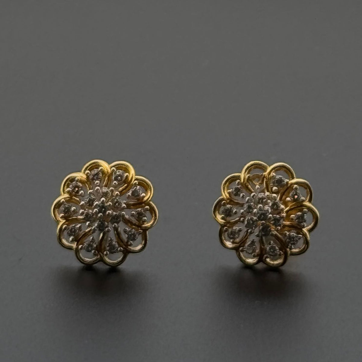 384 Gold 22K Solid Gold Fancy Studs ES384 – Royal Dubai Jewellers