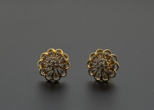 22K Solid Gold Fancy Studs ES384