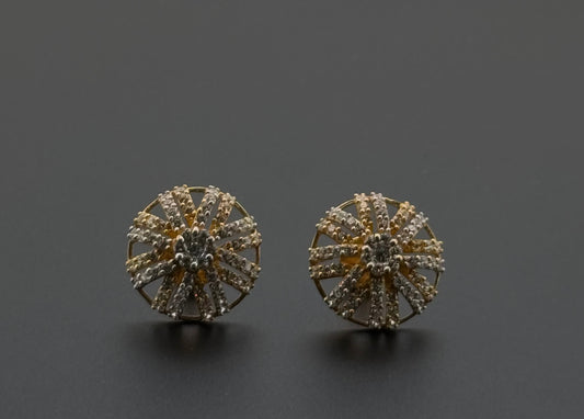 22K Solid Gold Fancy Studs ES385