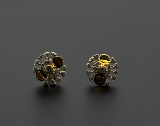 22K Solid Gold Fancy Studs ES386