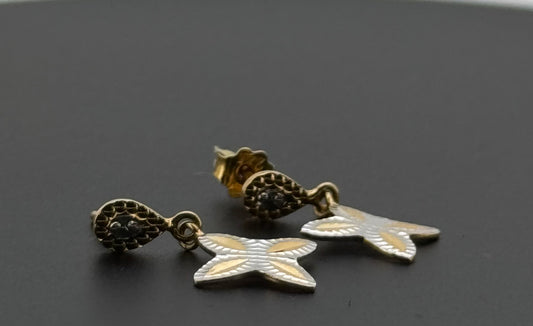 22K Solid Gold Fancy Studs ES390
