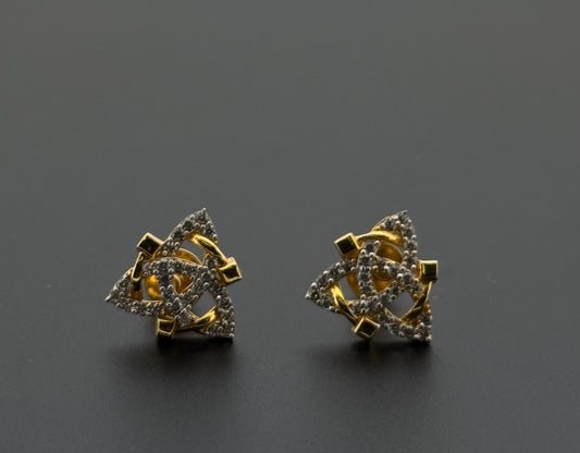 22K Solid Gold Fancy Studs ES392