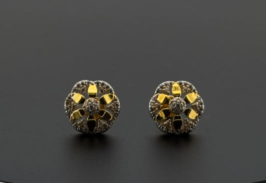 22K Solid Gold Fancy Studs ES397