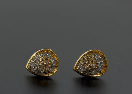 22K Solid Gold Fancy Studs ES398