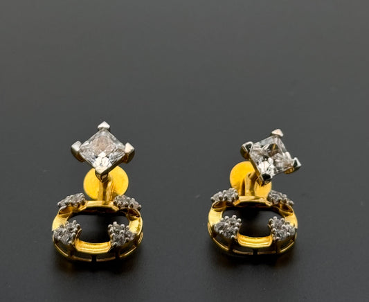 22K Solid Gold Fancy Studs ES401