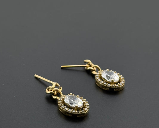 18K Solid Gold Fancy Studs ES402