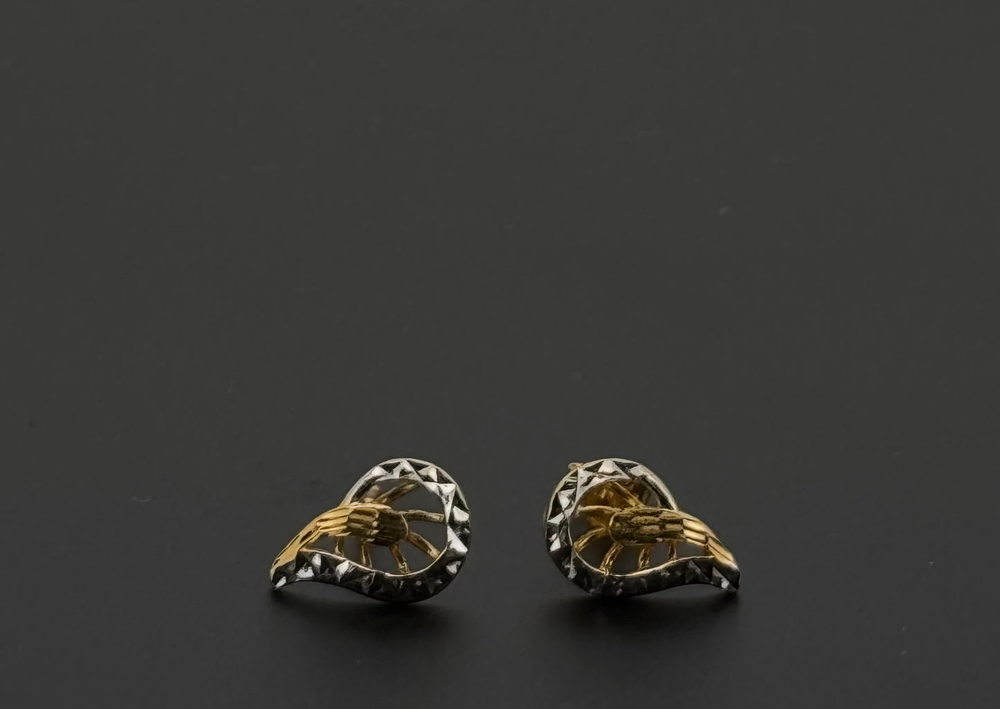 22K Solid Gold Fancy Studs ES408