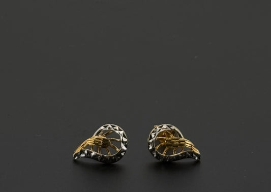 22K Solid Gold Fancy Studs ES408