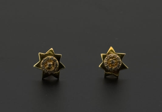 22K Solid Gold Fancy Studs ES448
