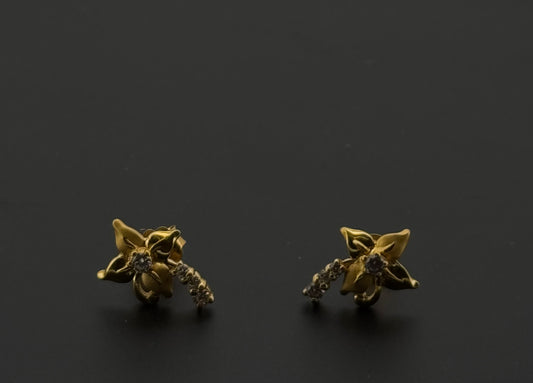22K Solid Gold Fancy Studs ES450