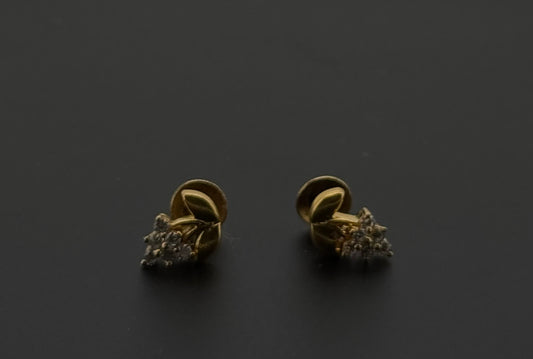 22K Solid Gold Fancy Studs ES451