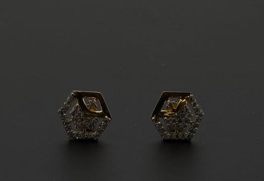 22K Solid Gold Fancy Studs ES452