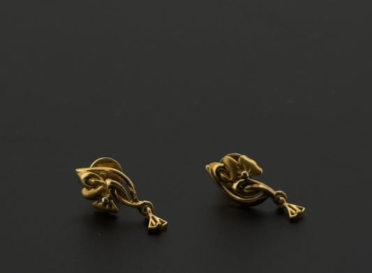 22K Solid Gold Fancy Studs ES454