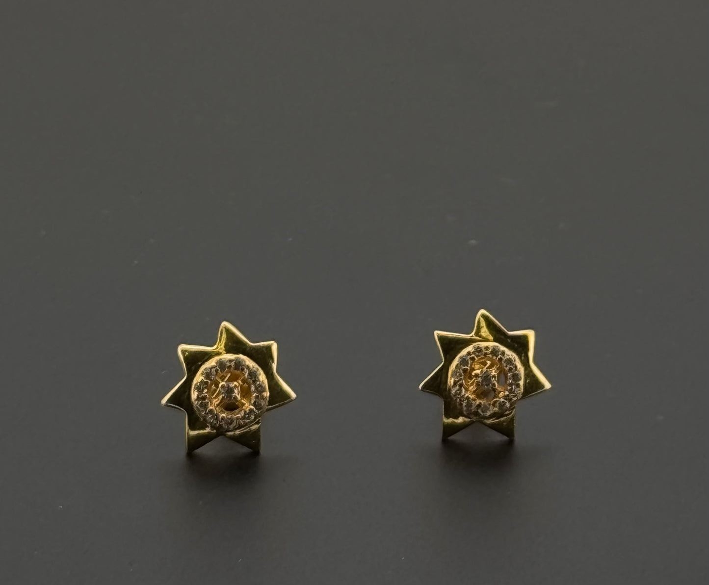 22K Solid Gold Fancy Studs ES455