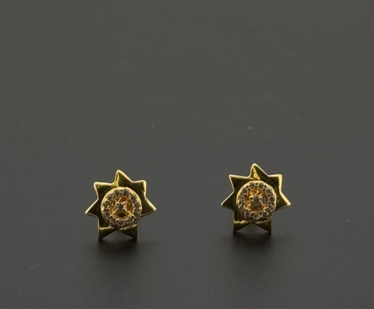 22K Solid Gold Fancy Studs ES455