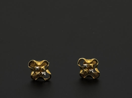 22K Solid Gold Fancy Studs ES458