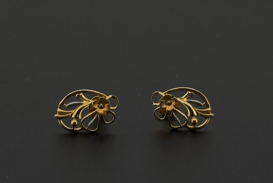 22K Solid Gold Fancy Studs ES466