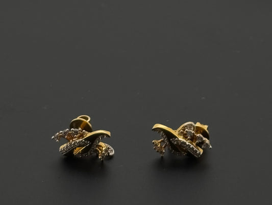 22K Solid Gold Fancy Studs ES475