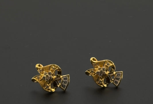 22K Solid Gold Fancy Studs ES476