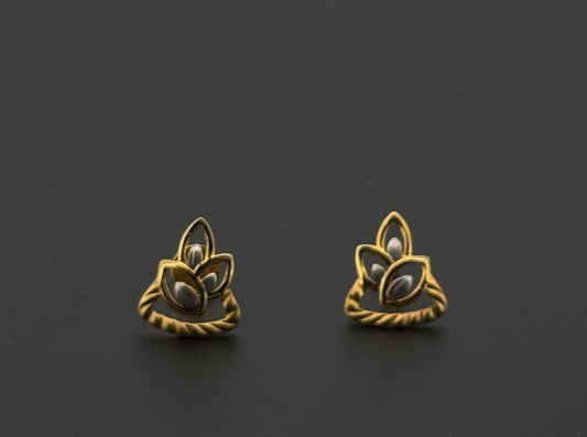 22K Solid Gold Fancy Studs ES478