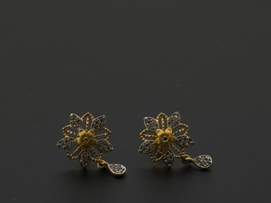 22K Solid Gold Fancy Studs ES480