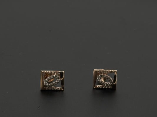 18K Solid Gold Fancy Studs ES481